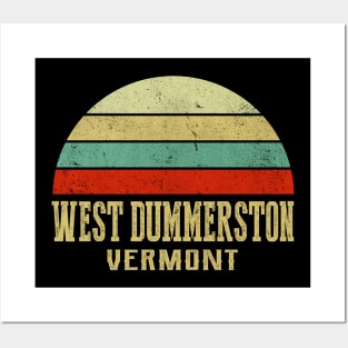 WEST DUMMERSTON VERMONT Vintage Retro Sunset Posters and Art